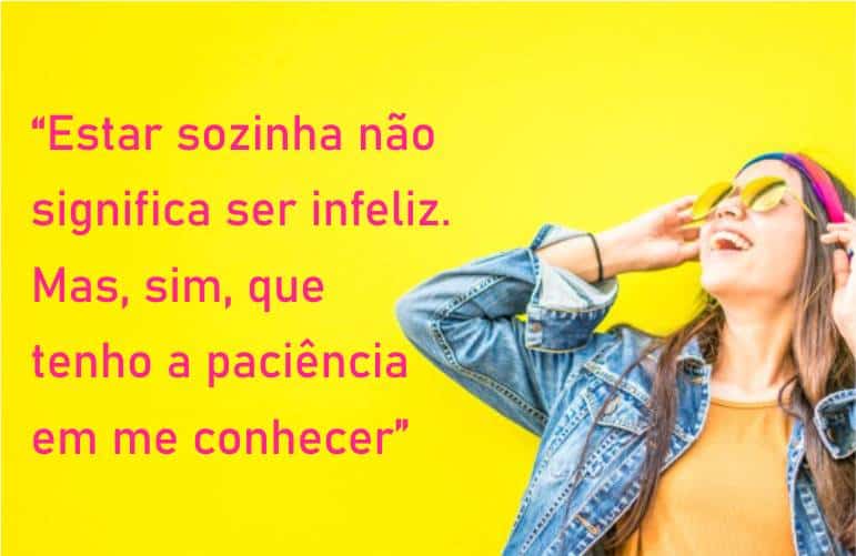 Frases para foto sozinha sorrindo sobre amor próprio