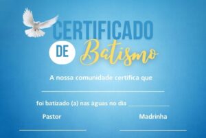 certificado batismo